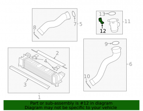 Rear ambient air temperature sensor BMW i3 14-20