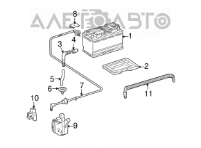 Mercedes X164 GL positive battery terminal
