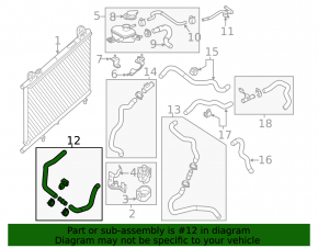Inverter Cooling Hose Nissan Pathfinder 13-20 Hybrid