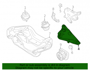 Left engine mount bracket for BMW X5 F15 14-18 3.0D