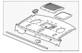 Rear shelf Chevrolet Malibu 13-15 hybrid