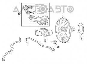 Mercedes CLA 14-19 master cylinder reservoir