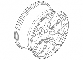 Wheel rim R21 x 9.5J BMW X7 G07 19-26 style 752, black, curb