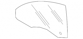 Glass door front left VW CC 08-17