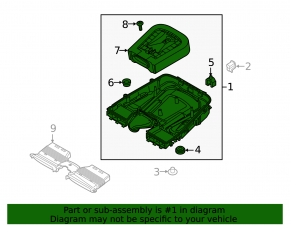 Lower air filter housing cover for Audi SQ7 20-25 4.0