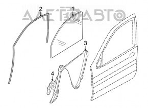 Front left door glass BMW X5 F15 14-18 FUYAO