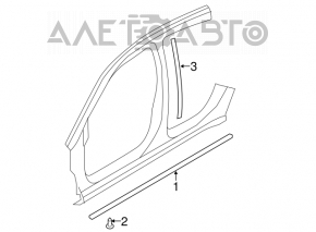 Left threshold Chrysler 200 11-14