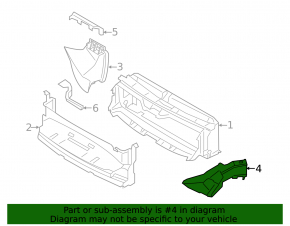 Brake cooling duct right BMW 4 F32/33/36 14-20