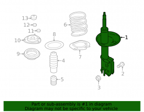 Shock absorber front right Hyundai Sonata 11-15 type 1