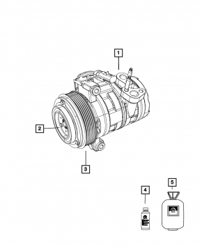 Air conditioning compressor Jeep Wrangler 12-17 3.6