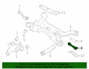 Rear left transverse control arm Infiniti QX30 17-19