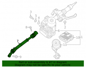 Steering cardan shaft Kia Soul 14-19