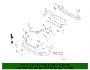 Subaru Legacy 10-14 Front Bumper Tow Hook Cap