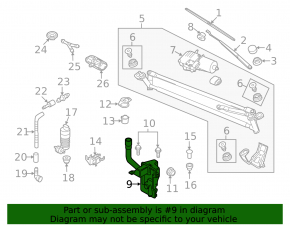 VW Tiguan 09-18 Windscreen Washer Reservoir