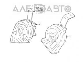 Right signal Chrysler 200 15-17 high