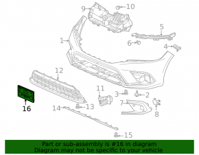 Front License Plate Area for Honda Civic XI FE/FL 22-24