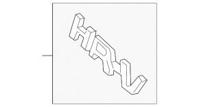 Emblem inscription HR-V tailgate Honda HR-V 16-22