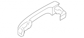 Kia Optima 16-2020 outer rear left door handle