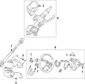 Hyundai Santa Fe 24-26 black steering column trim
