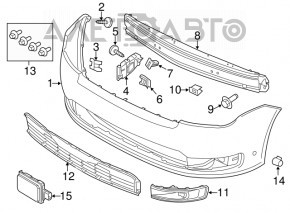 Front bumper mount left Ford Flex 09-19