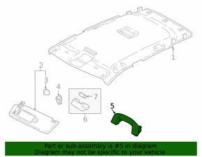 Front right ceiling handle VW Taos 22-25 gray