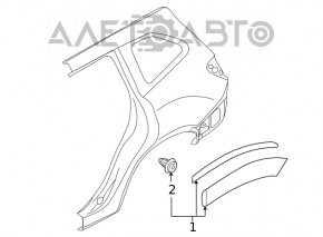 Rear right wing arch trim Subaru Forester 19- SK