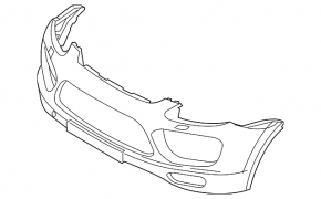 Front bumper assembly Porsche Cayenne 958 11-14 Turbo with optics