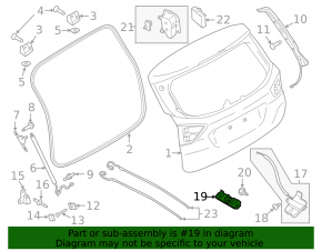 Ford C-max MK2 13-18 Tailgate Lock Hook