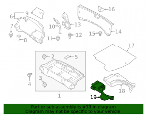 Foam plastic for tool left Mazda 3 19- 4d Mexico built
