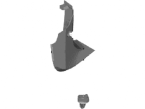 Front pillar trim lower right Ford Fiesta 11-19 black