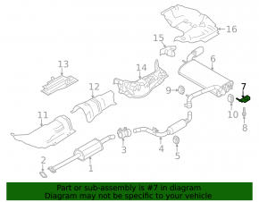 Rear right muffler bracket Ford C-max MK2 13-18