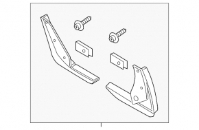 Mudguard rear left Lincoln Nautilus 19-23