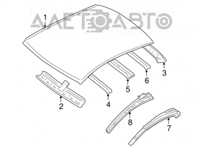 Metal roof for Mitsubishi Galant 2004-2012