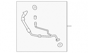 A thick air conditioning hose from a Porsche Cayenne 19-23 2.9T, 3.0T, 4.0T heater, R1234YF