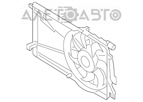 Diffuser radiator shroud with fan Mazda3 MPS 09-13