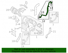 VW Tiguan 18-24 2.0T turbo oil pipe, metal