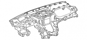 Cadillac ATS 13 dashboard frame - black