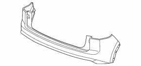 The rear bumper, bare upper part, Volkswagen Atlas Cross Sport 20-26