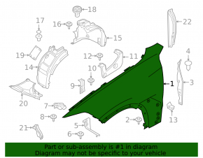 Front right wing BMW X7 G07 19-