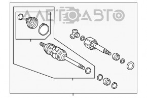 Front right half shaft drive Lexus RX450h 16-22 AWD
