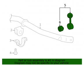 Front left stabilizer link Lexus LX570 08-21