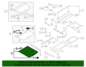 Audi Q7 4L 10-15 trunk floor for 2 rows of seats