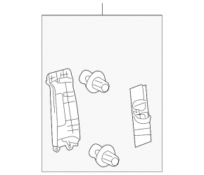 Left center pillar trim, upper belt, Lexus Hs250h 10-12, gray