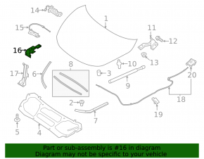Nissan Murano z52 15- Hood Release Lever Bracket