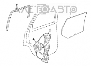 Window lifter with motor rear right Jeep Grand Cherokee WK2 11-21