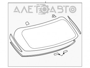 Rear window of the Lexus RX350 RX450h trunk door, 10-15 tinted, scratches