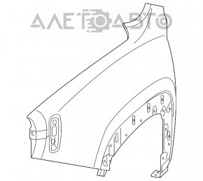 Front right wing Jeep Renegade 15- blue 888, bumpers