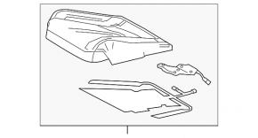 Lexus UX200 UX250h 19-22 leather passenger seat, black, heated, with perforation
