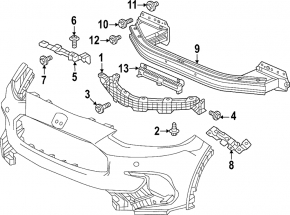 Left front bumper mount for Honda HR-V 23-25