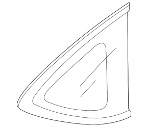 Window blind glass rear right Honda CRV 12-16 chrome